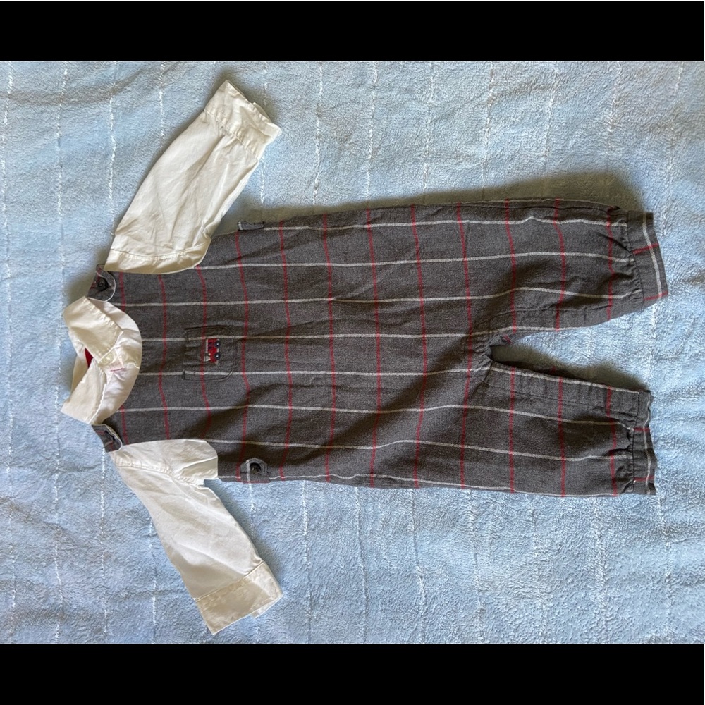 Janie and Jack two piece set for boy size3-6m